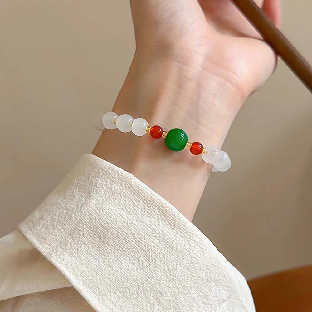 Браслет из нефритовых бусин в китайском стиле модные бусины на удачу желтые