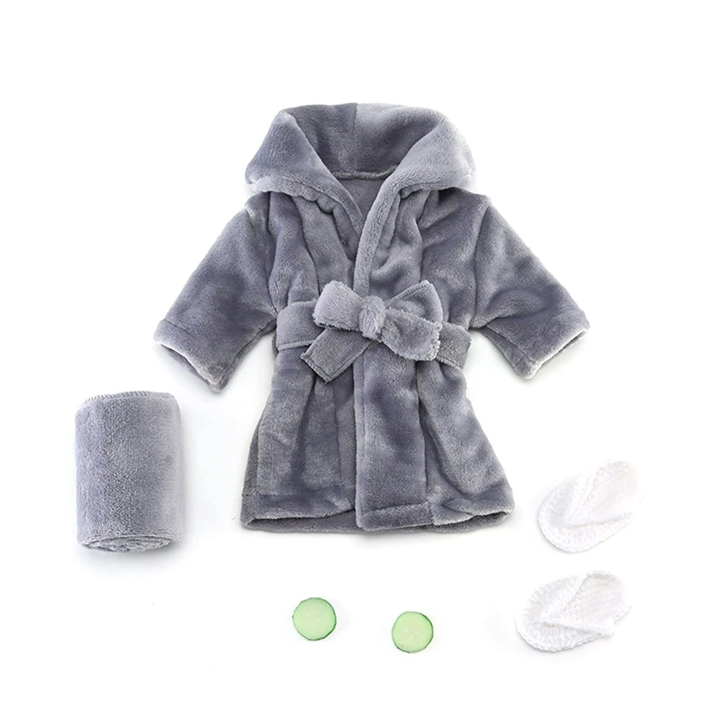

Newborn Bathrobe Outfits with Bath Towel Cucumber Slices Baby Photography Props Outfit Robe Baby Posing Costume Gifts