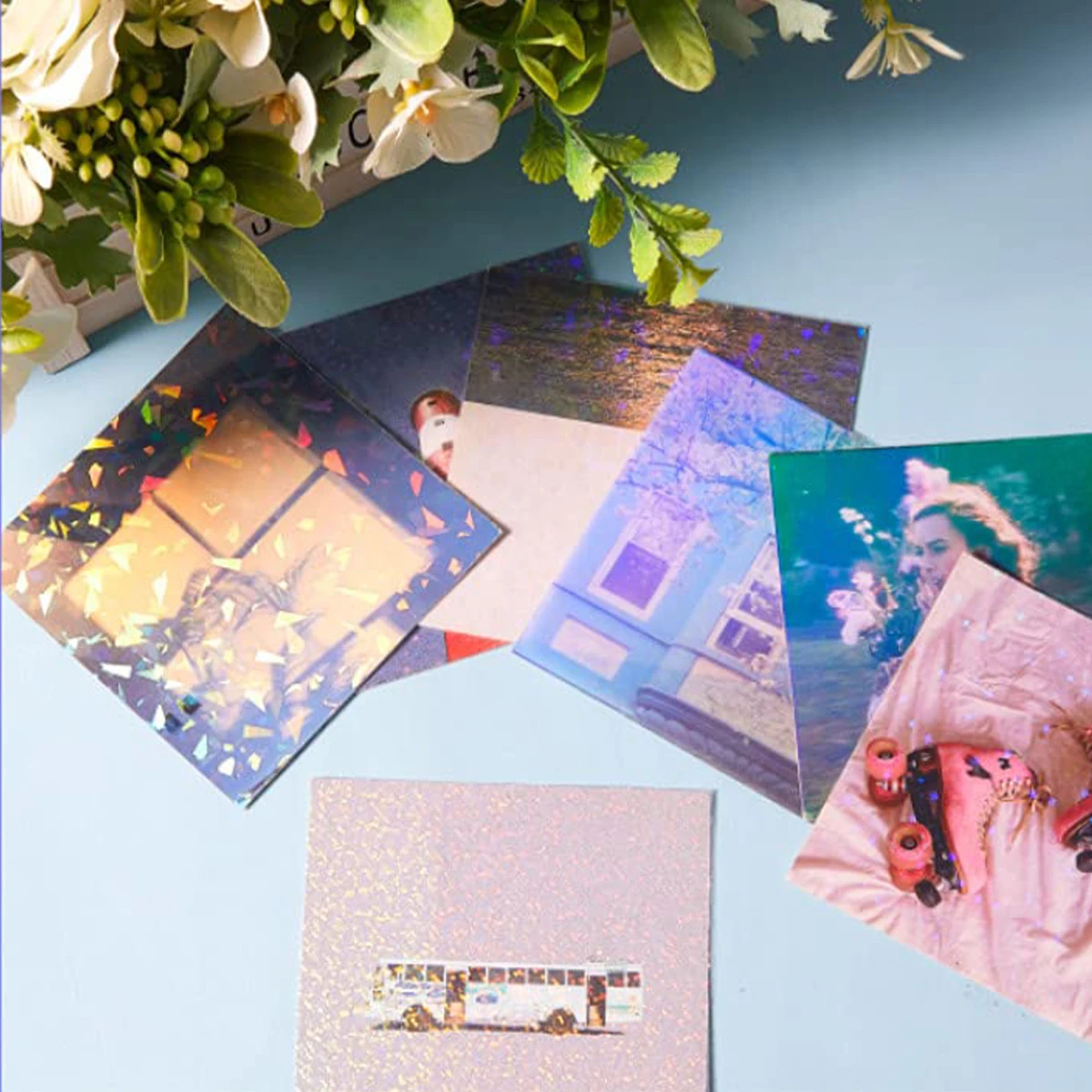 Прозрачные зеркальные виниловые наклейки для фотографий