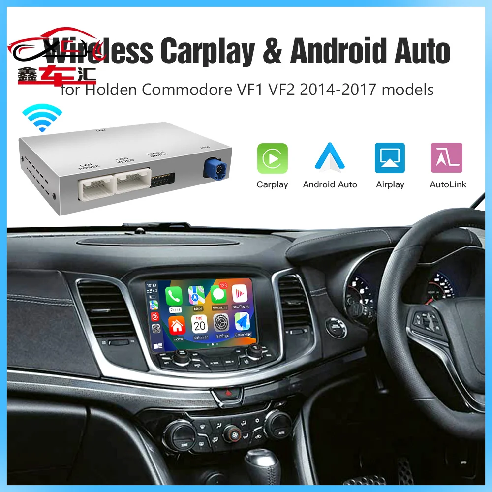 Фото Беспроводной CarPlay и Android Auto для Holden Commodore VF1 и VF2 2014-2017 с системой MyLink, совместим с OEM-микрофоном №1
