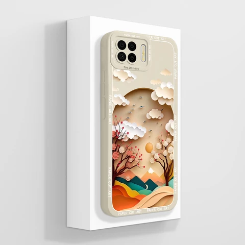 Чехол для телефона Oppo Reno 4 Lite/Reno 4F, простой защитный чехол для камеры-бабочки, задняя крышка, мягкий жидкий силиконовый бампер с защитой от падения