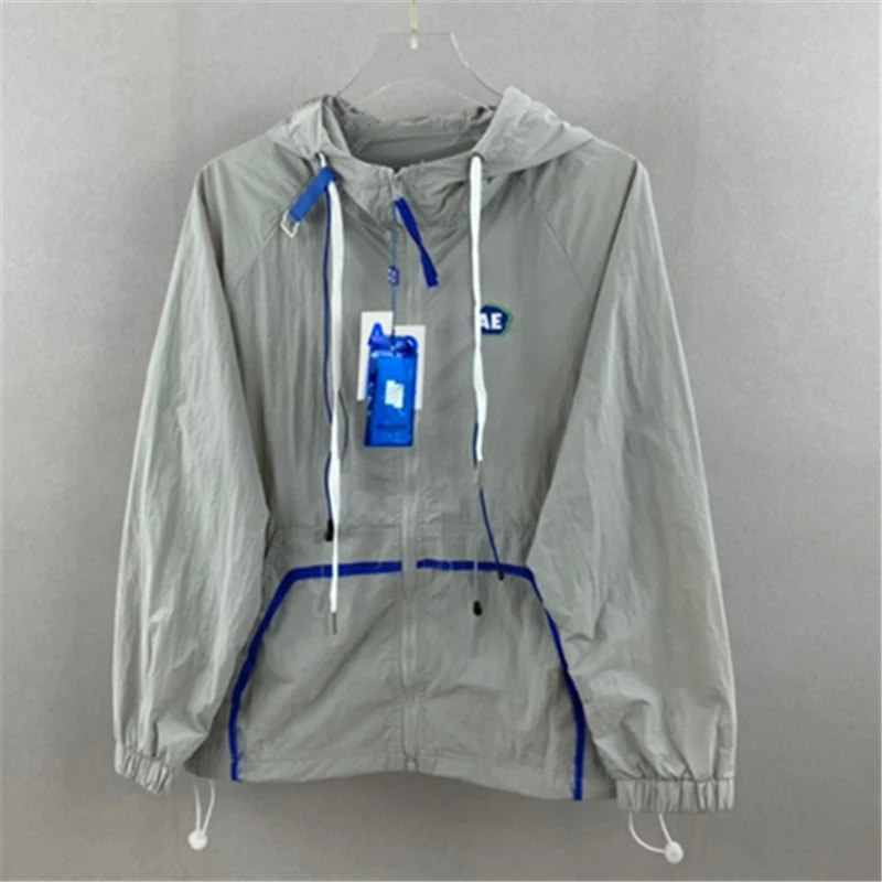 

22FW summer Sunscreen ADER ERROR Jacket Men Women Glue Lbel Blue Line Ader Error Patch Logo Jacket Waterproof Adererror Coats