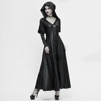 d f gothic black women jacket hooded long coat women long sleeves women clothing cosplay costume