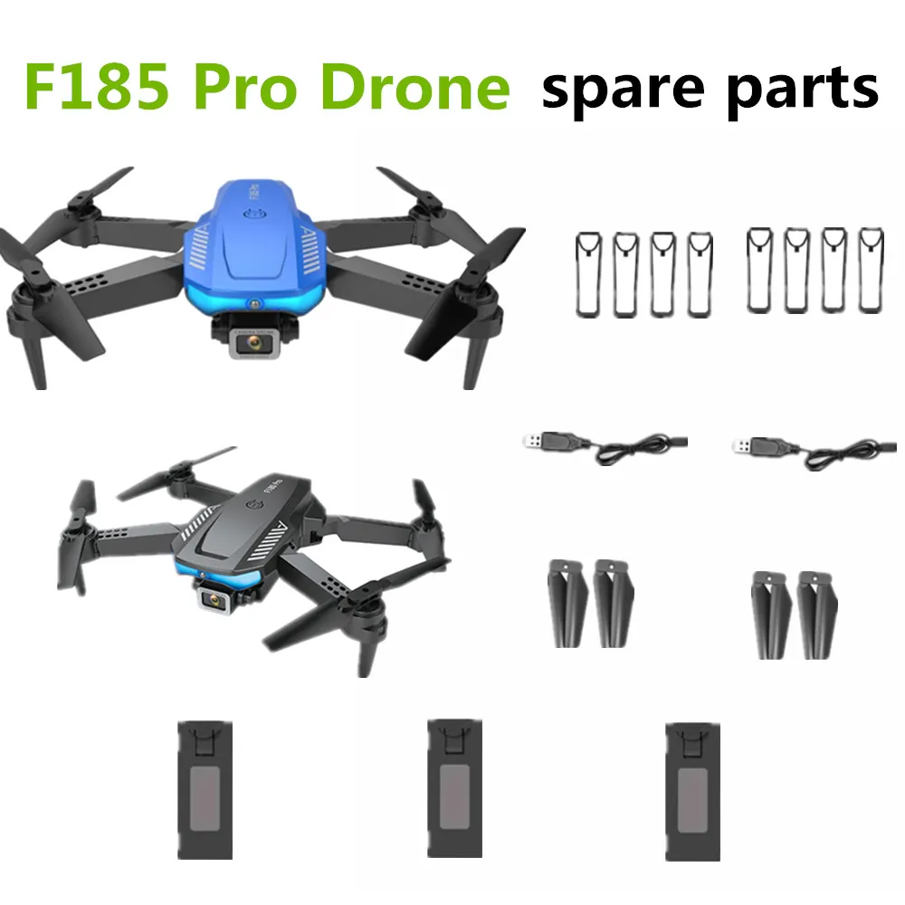 

F185 Pro Drone Spare Battery 3.7V 1800Mah Battery Flight 15 Minut F185 Quadcopter Propeller Maple Leaf For F185 Pro Mini Drones