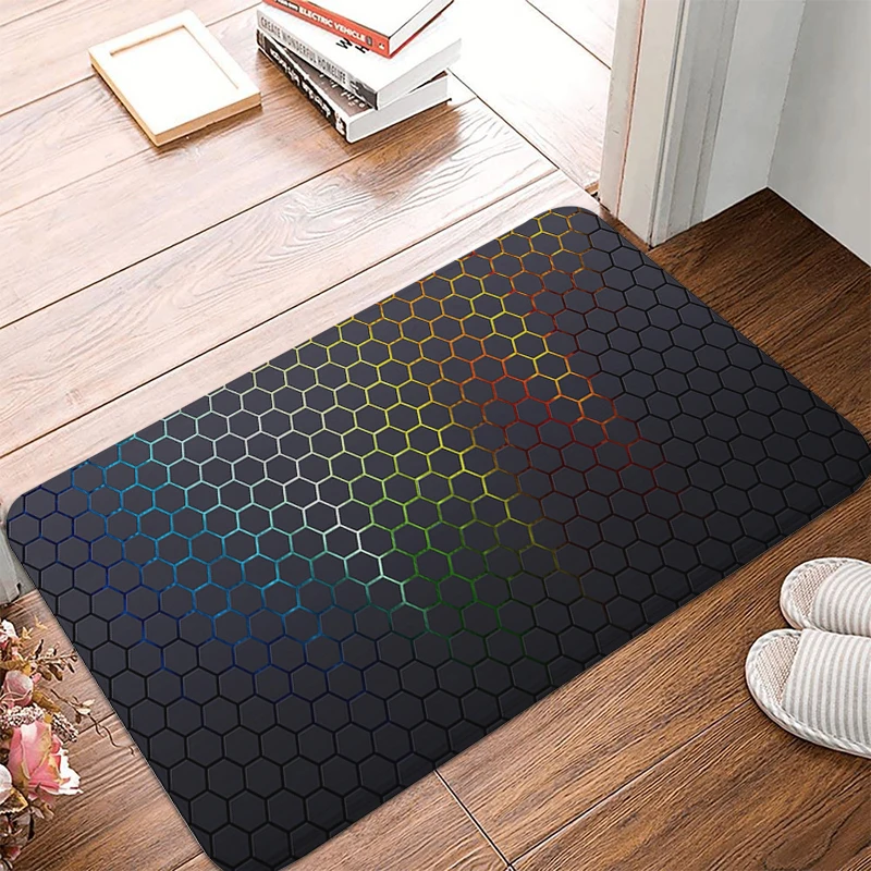 

Honeycomb Floor Mat Living Room Mats Custom Bathroom Rug Rugs Entrance Carpet Carpets Home Bath Foot Kitchen Prayer Door Doormat