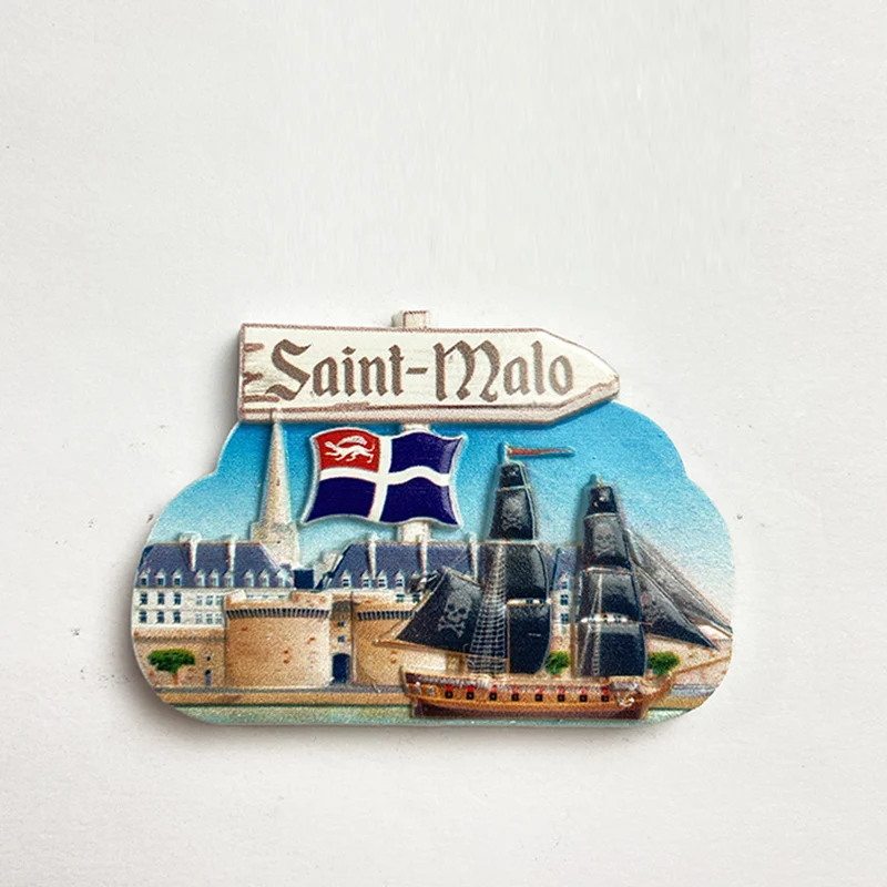 Saint-malo 3D Магниты на холодильник Туристические сувениры Декоративные