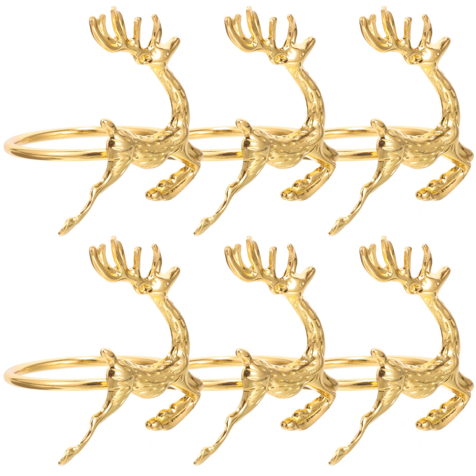 

6 Pcs Elegant Napkin Ring Decor Ornaments Hotel Holders Cutlery Dining Table Decorate Deer Shaped