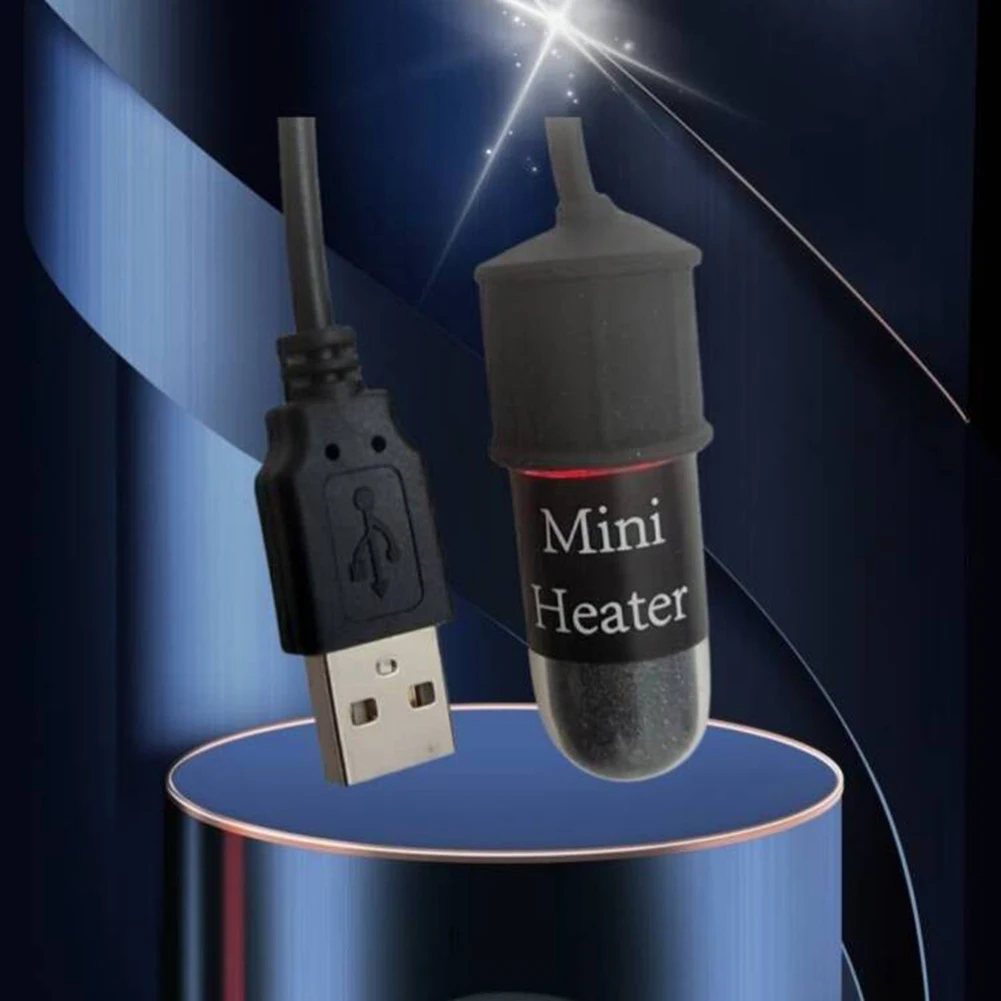 USB-нагревательное решение для аквариума. Компактная погружная конструкция.