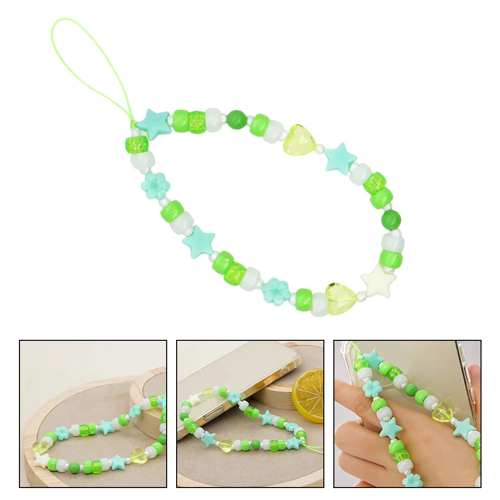 

Chain Hanging Lanyard Lost Anti Strap Mobile Cell Cellphone Pendant Beaded Charm Accessory Diy Ropes Flowerstar String Cord