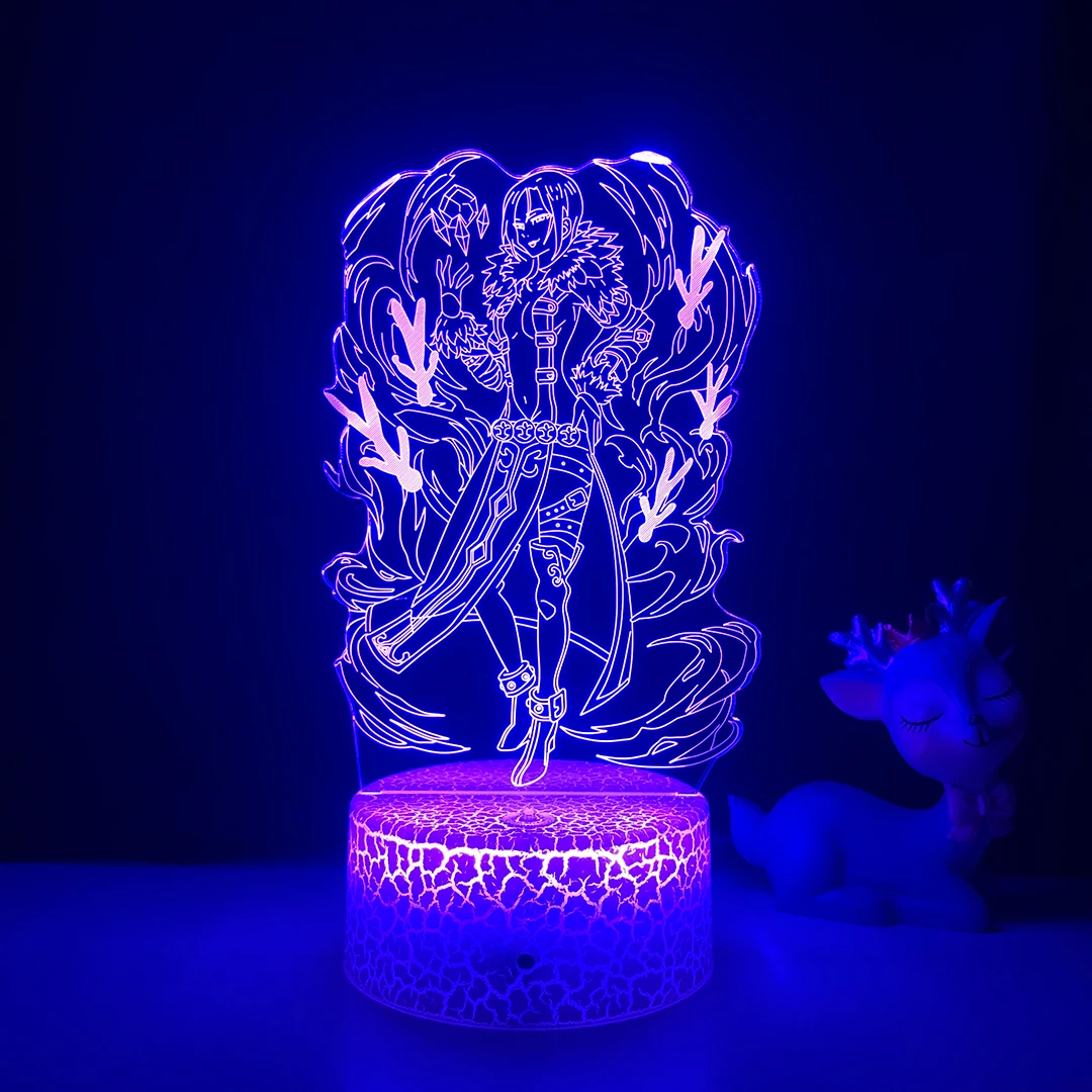 

СВЕТОДИОДНЫЙ ночник в виде аниме «Семь смертных грехов», ночник для спальни, декоративный светильник на день рождения, настольная лампа 3d в ...
