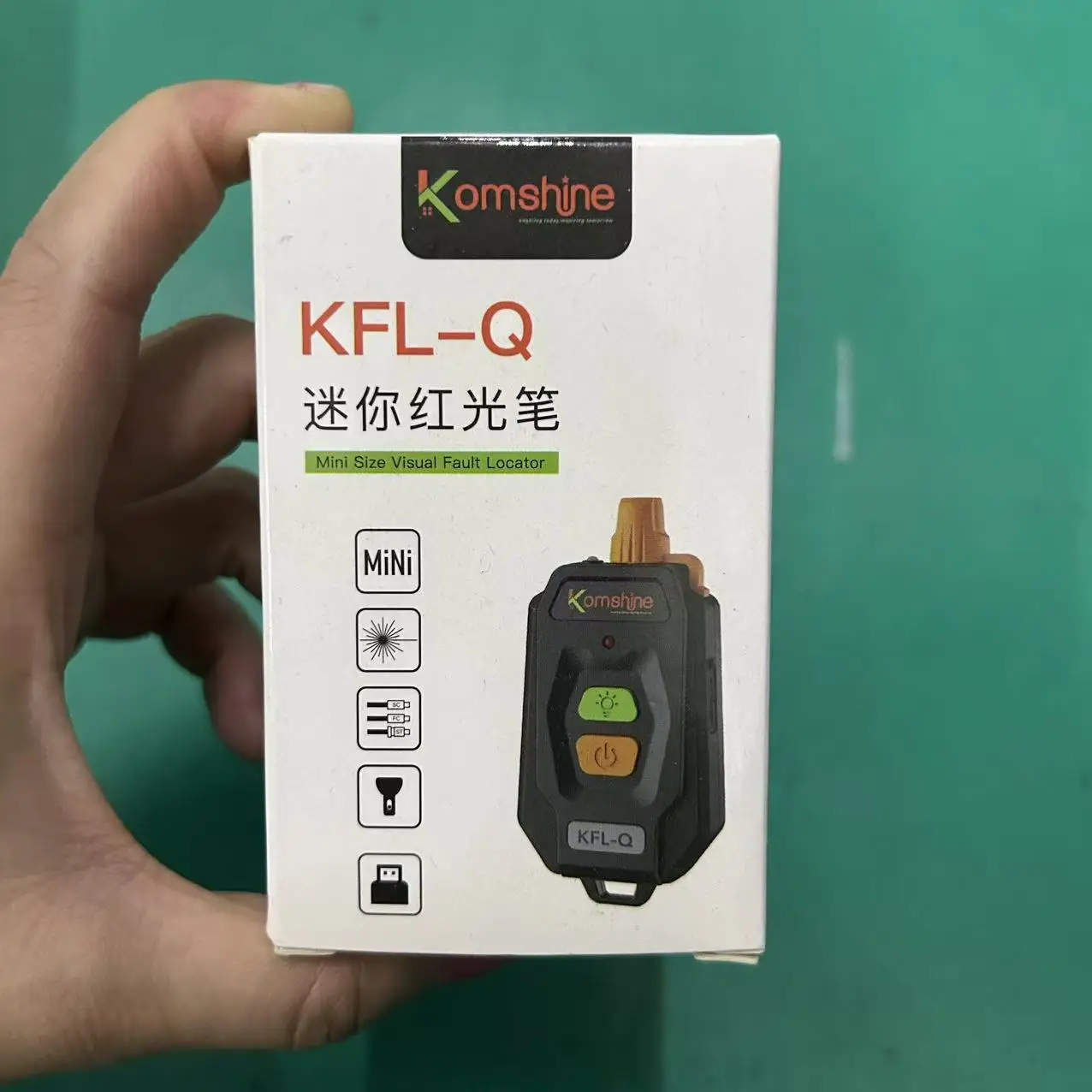 KOMSHINE KFL-Q 10 мВт Мини-визуальный локатор повреждений, портативный детектор обрывов оптического кабеля, инструмент для тестирования сетей FTTH (art.: 3920dbabb94ce) - 3920dbabb94ce