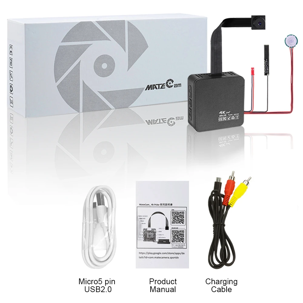 Реальная 4K WIFI P2P мини камера видео детектор движения PIR датчик тела Matecam DIY Cam