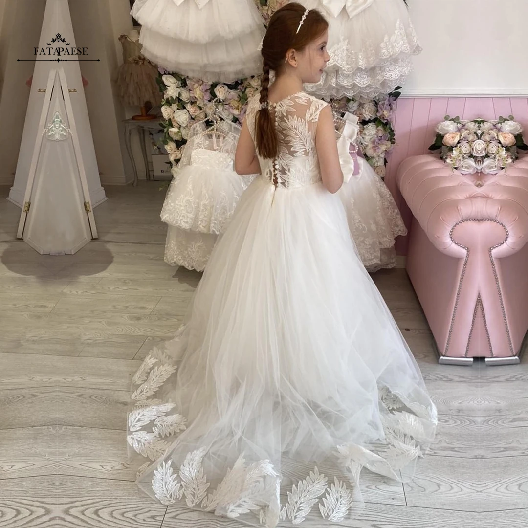 

FATAPAESE 2022 Вечерние Платья с цветочным принтом для девушек на Причастие, белое ТРАПЕЦИЕВИДНОЕ ПЛАТЬЕ, Длинное Макси платье-пачка без рукавов, ...