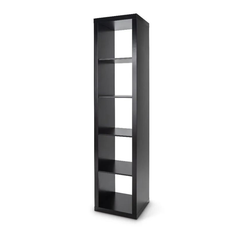 Better Homes & Gardens 5-Cube Vertical Storage Organizer, Solid Black