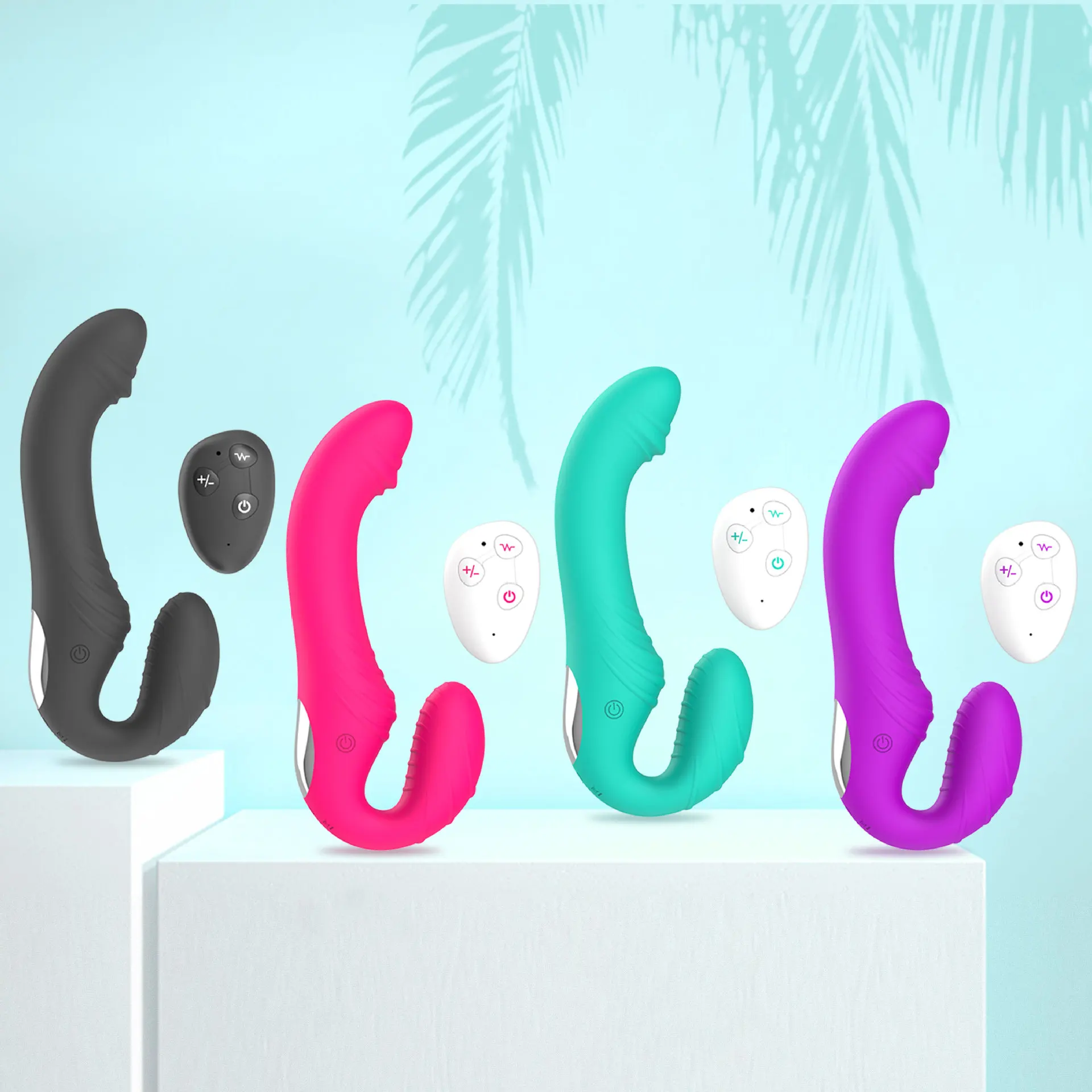 Silikonowy wibrator dla kobiet z podwójną główką stymulator punktu G w łechtaczki Dildo na gumce par lesbijka seksowna za...