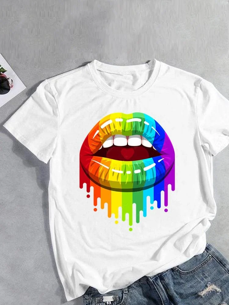 

Женская футболка с коротким рукавом и принтом, в стиле 90-х