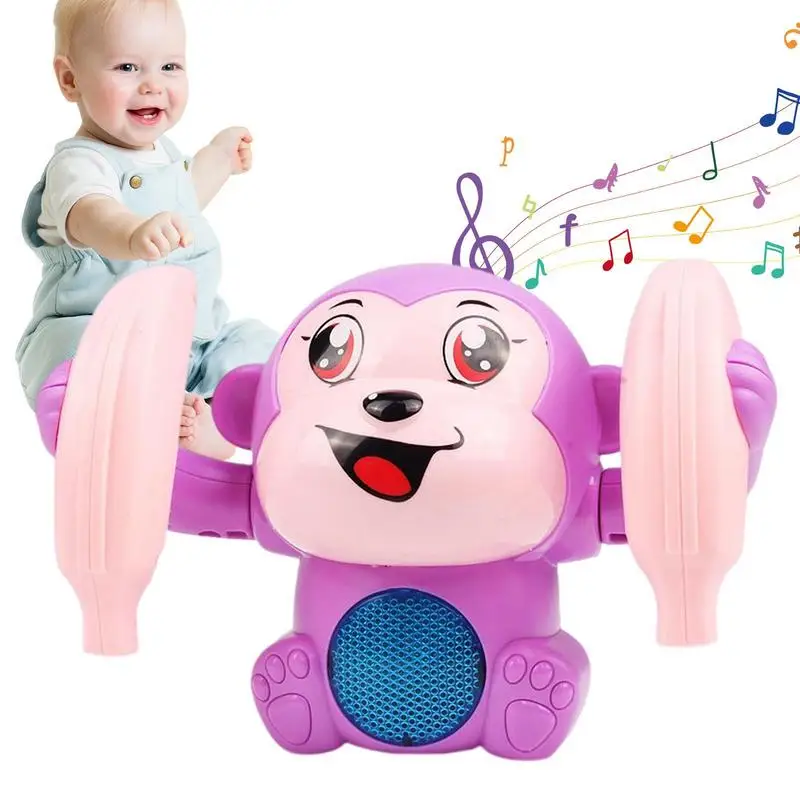 

Baby Crawling Toy Rolling Monkey Toys For Voice Control Interactive Toy Learning Crawl For Boy Girl Toddler 0-36 Months Old