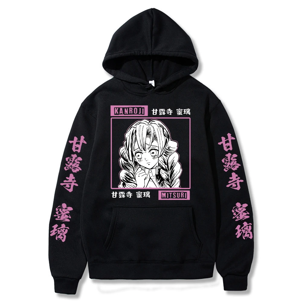 

2022 Japan Hot Anime Demon Slayer Kanroji Mitsuri Hoodie Truien Tops Harajuku