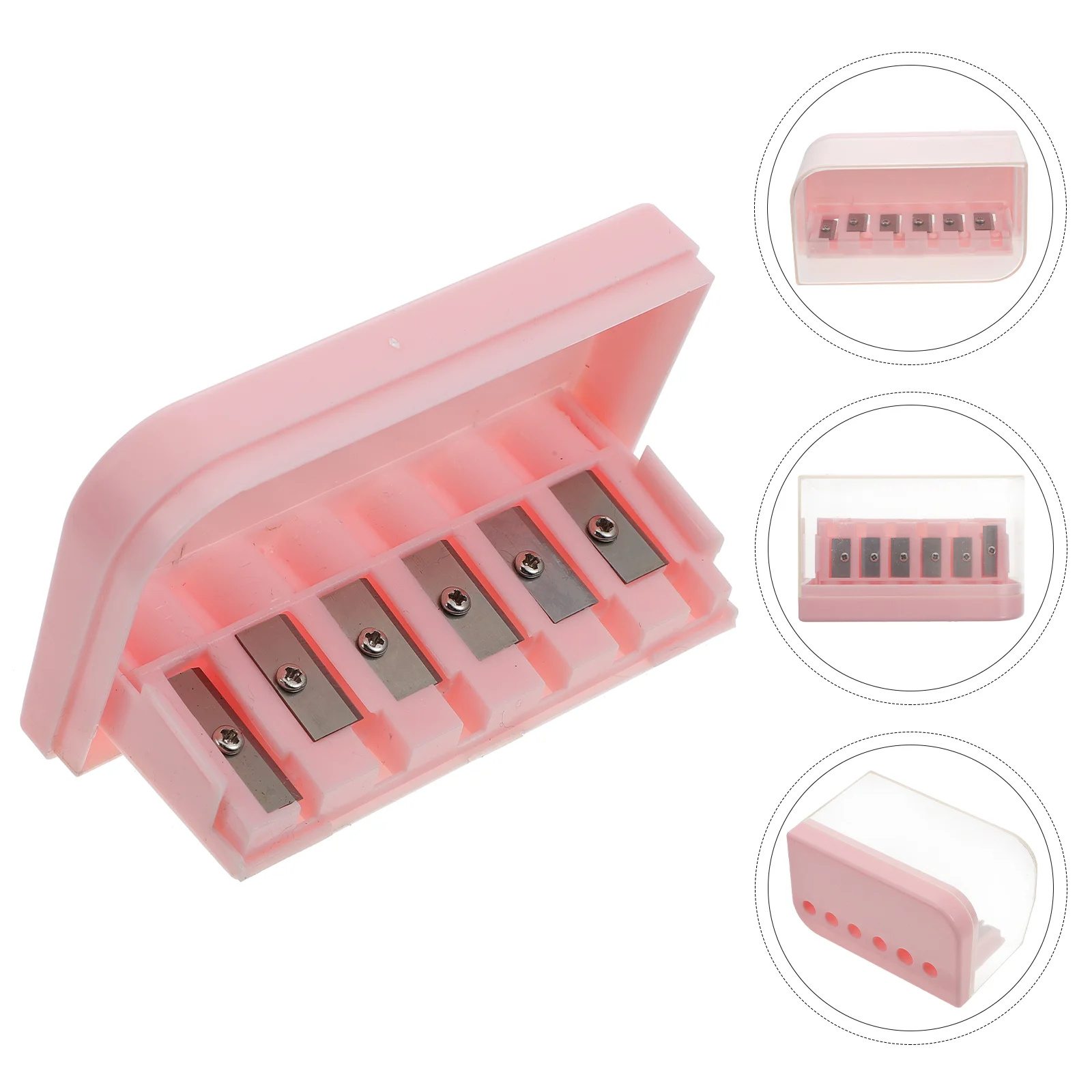 

1 Set of Plastic Pencil Sharpeners Six Holes Sharpener Manual Pencil Sharpener