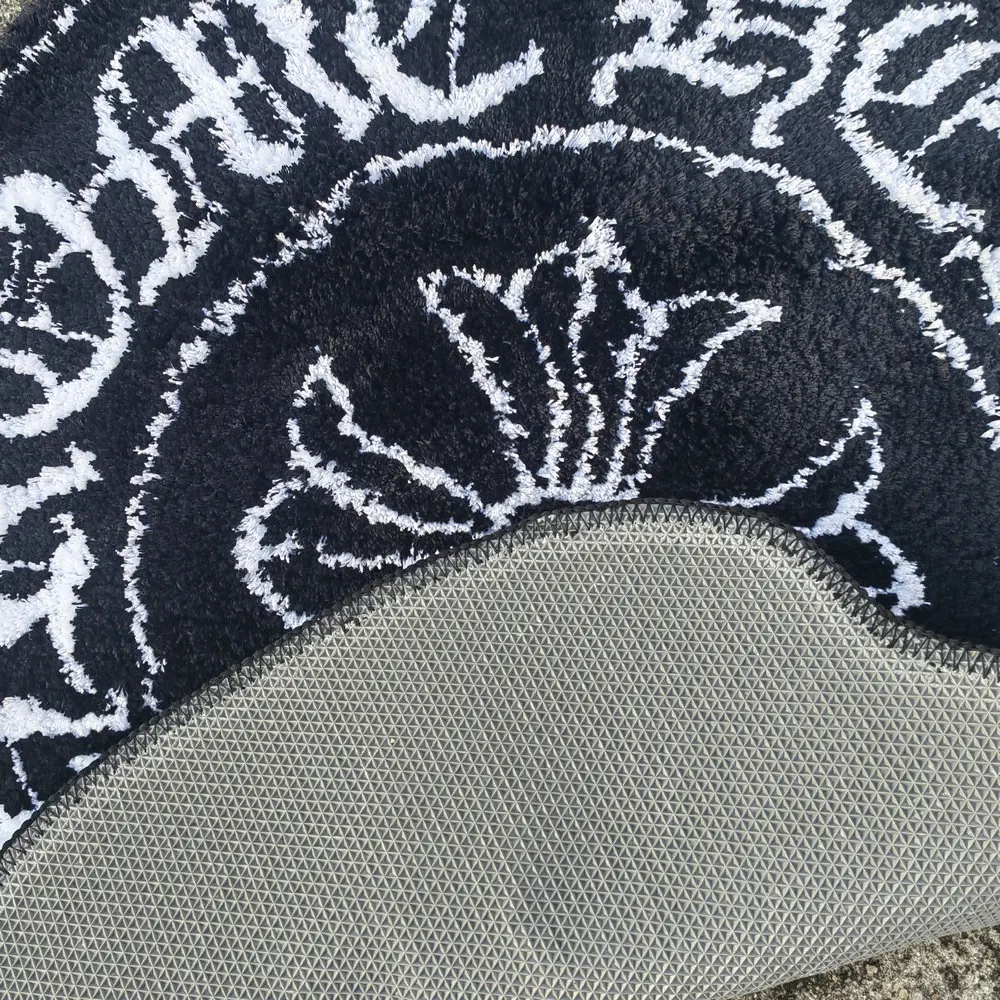 Черно-белый креативный ковер тафтинговый ручной работы удобные мягкие плюшевые