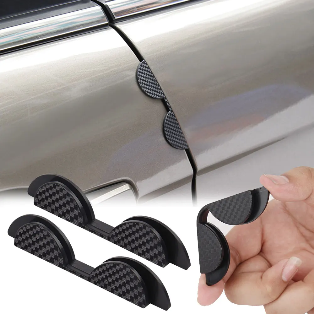 

4pcs Car Front Door Corner Anti-collision Protector Auto Door Bumper Crash Protection Anti-Scratch Cover Decorative Edging Strip