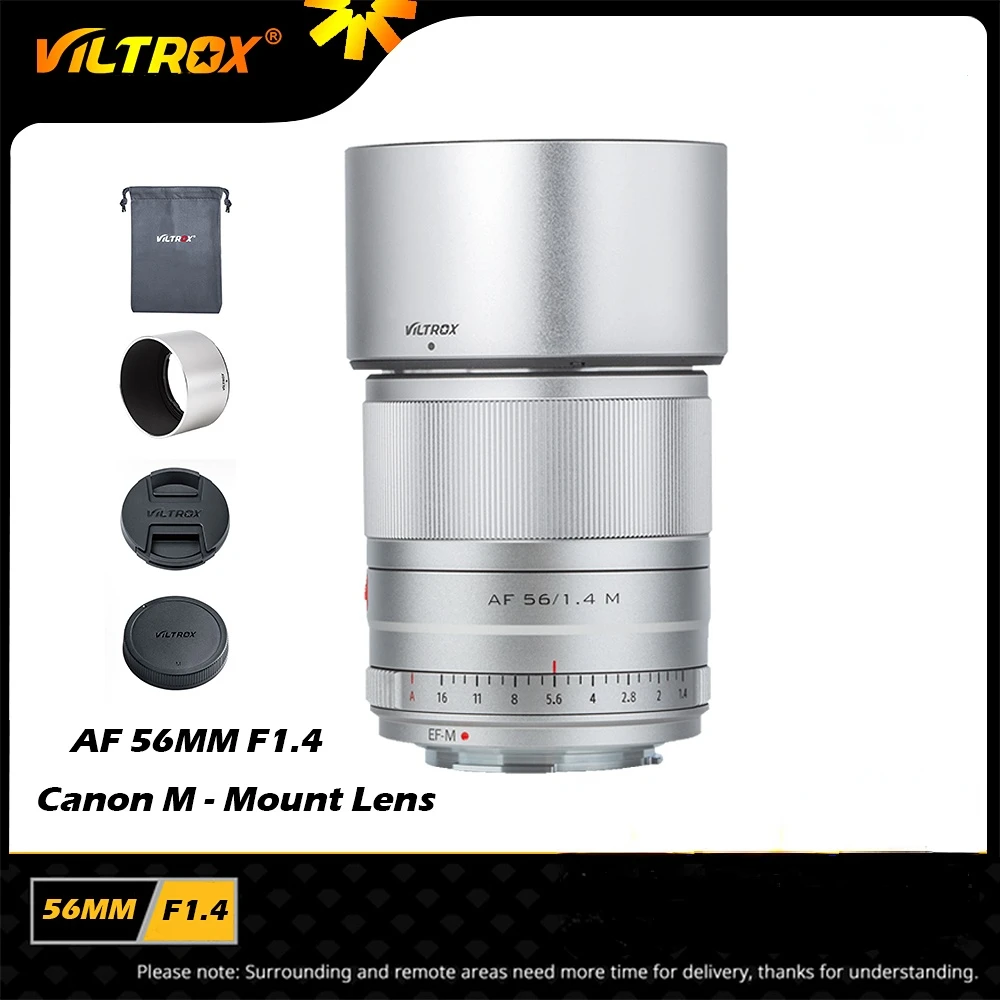 

VILTROX 56mm F1.4 Canon Lens EF-M Large Aperture Auto Focus Portrait Lens APS-C Prime Lens For Canon EOS M M5 M10 Cameras Lenses