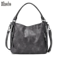 diinovivo vintage female handbag new 2022 high quality women shoulder bag patchwork pu leather crossbody bag large tote whdv2084