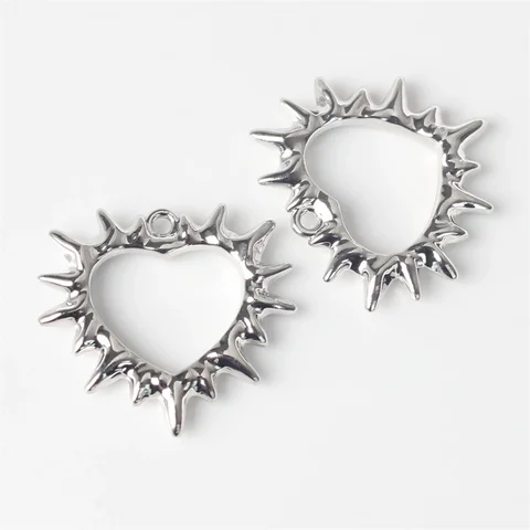 Подвески сердце золотого цвета из сплава 10 шт.