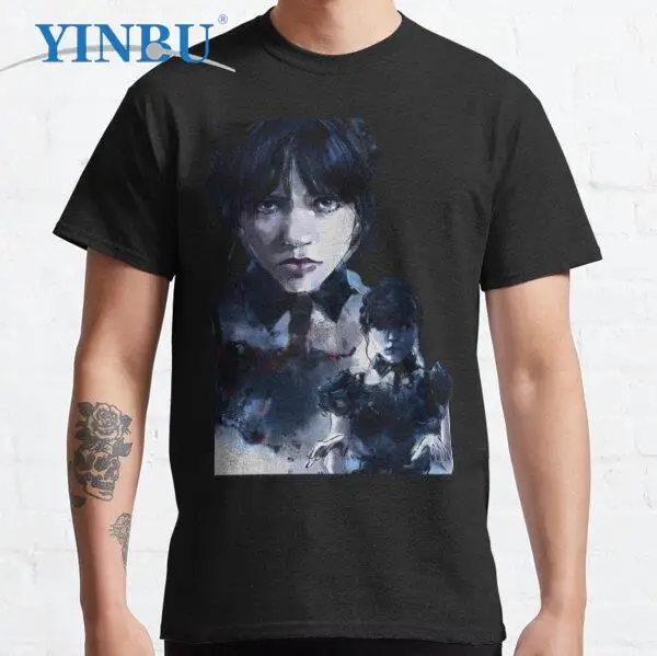 

Wednesday addams now YINBU Brand High quality Men's short t-shirt 2023 Graphic Tee