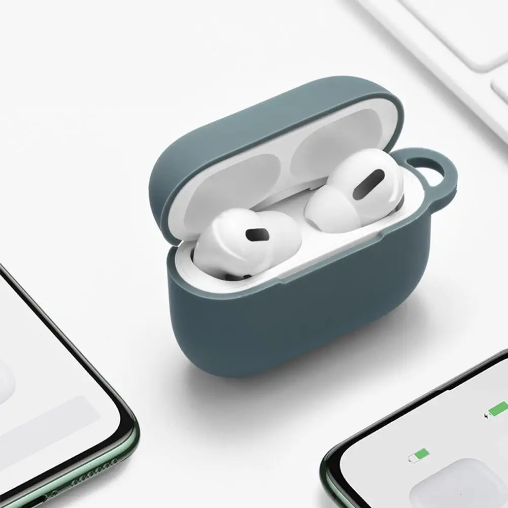Противоударный чехол для наушников Apple Airpods 4 силиконовый защитный с брелоком