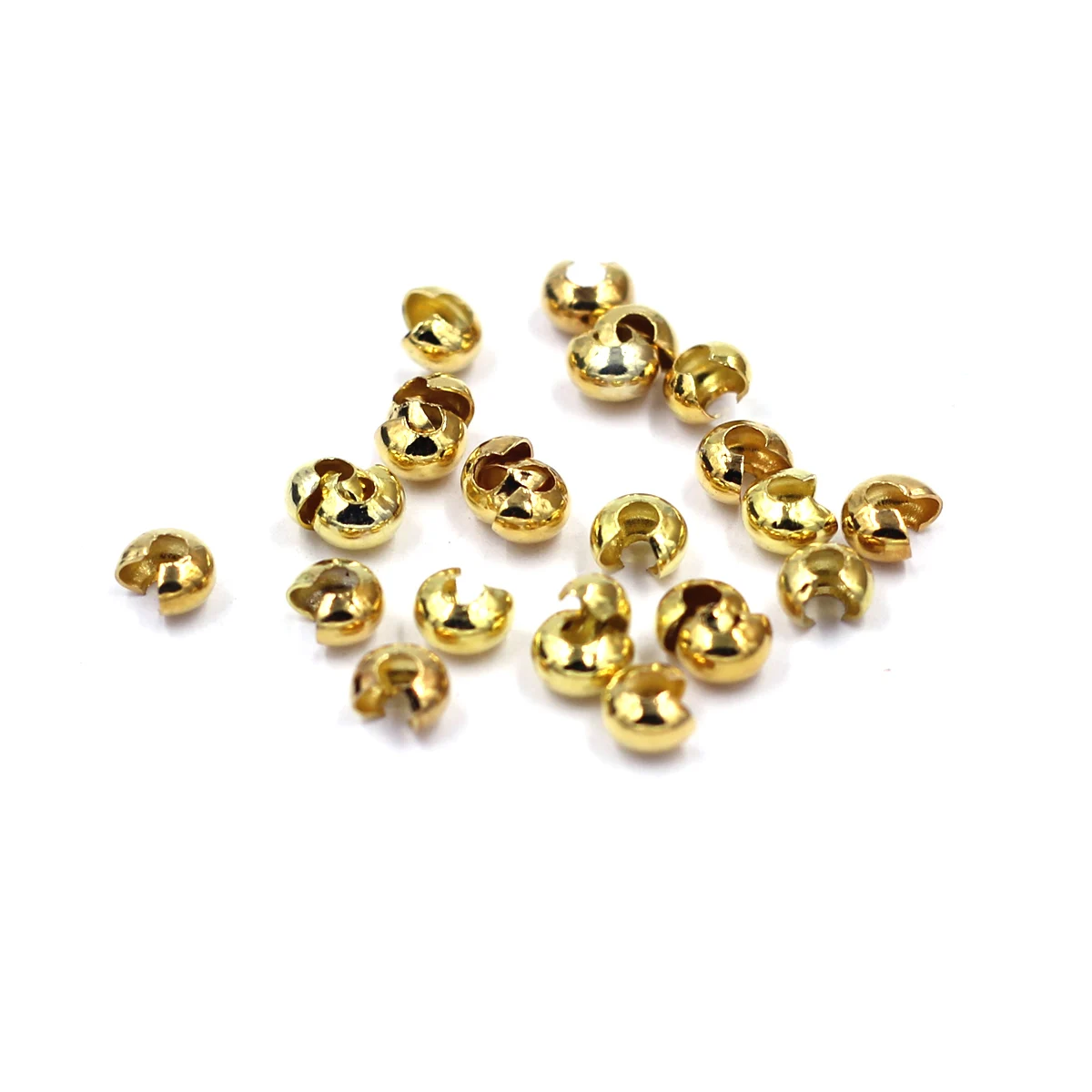 

Covers Crimp End Beads Spacer Copper Gold Plated Jewelry DIY Making Findings Charms 5mm Wholesale 1000Pcs/2000Pcs