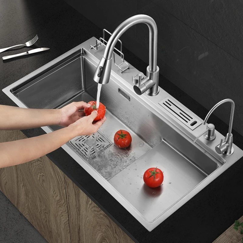 

Nano 304 Stainless Steel Kitchen Sink Under The Counter Wash Vegetable Basin Thickened Dishwashing Sink Kitchen Accessories
