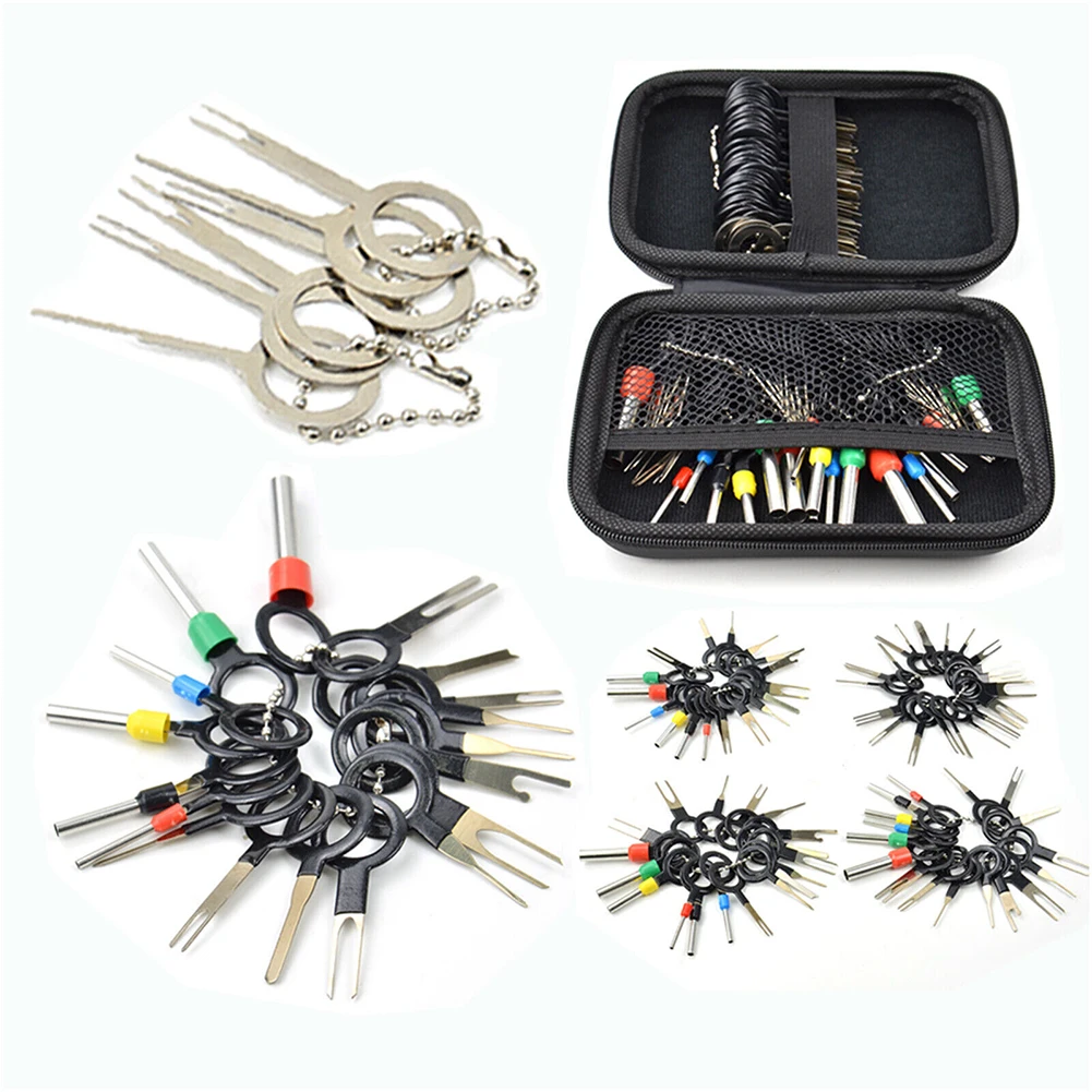 

100Pc Car Terminal Removal Kit Wire Pin Extractor Set Car Stylus Wiring Crimp Connector Puller Metal Repair Tools