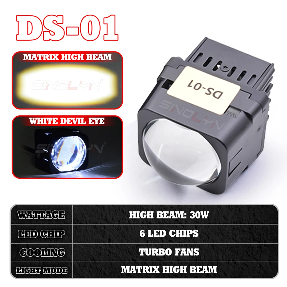 

Sinolyn 1,5 дюймов Pro Mini Bi светодиодный проектор линзы Высокий Низкий луч светодиодный Matrix квадратные огни Devil Eyes для модификации фар билет линзы bi led линзы лед лампы для авто тюнинг авто