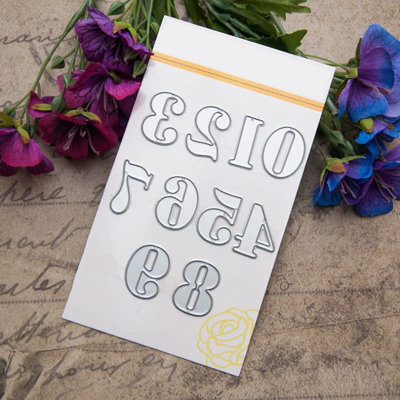 Металлические Вырубные штампы с цифрами фотобумага для рукоделия бумажная карта