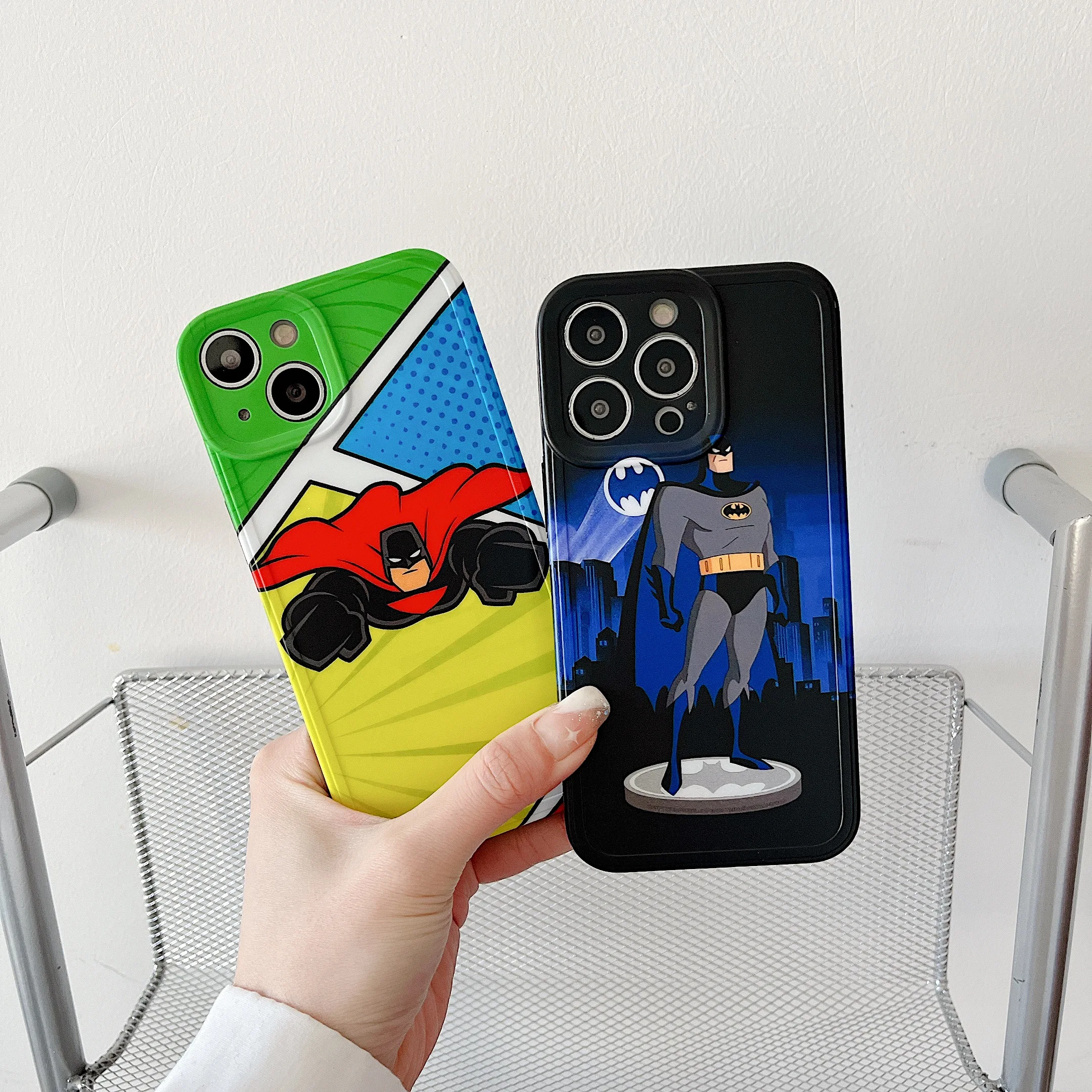 Модные мужские и женские чехлы для телефонов Marvel Batman iPhone 13 12 11 Pro Max XR XS MAX X 7/8Plus