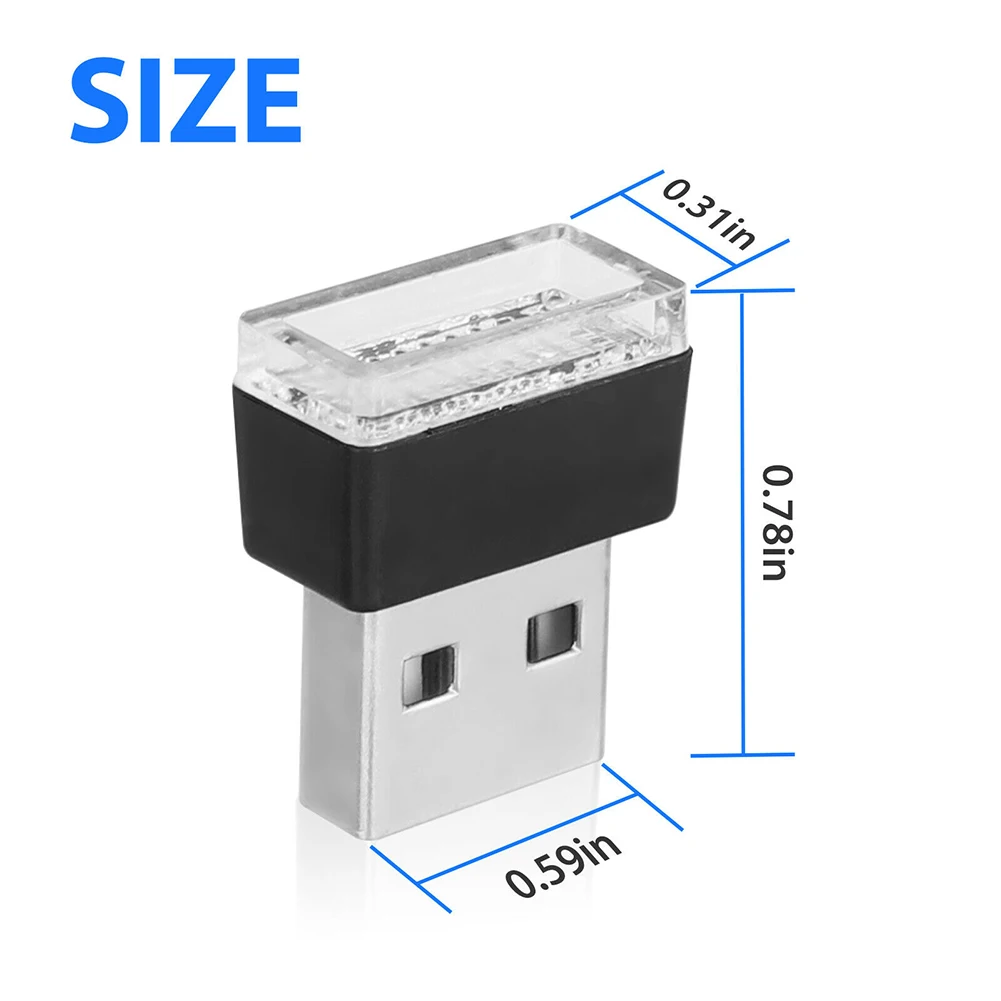 

1 шт., автомобильный мини-USB-светильник, 34 мВт, 5 В, 0,5-3 А