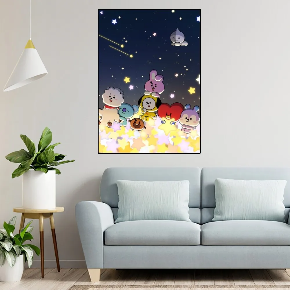 BEAST KINGDOM BT21 милый постер домашний декор комнаты эстетическое искусство настенная