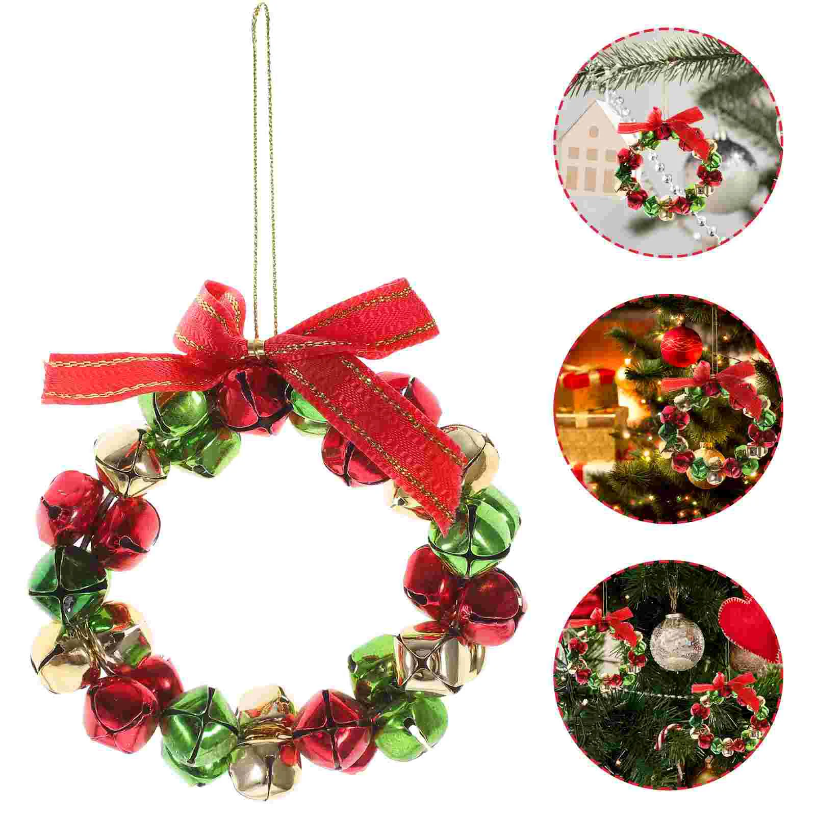 

1 Christmas Bells Hanging Pendant Ornament Christmas Tree Decoration Bells Garland for Home Door Sign ( Color 1 )