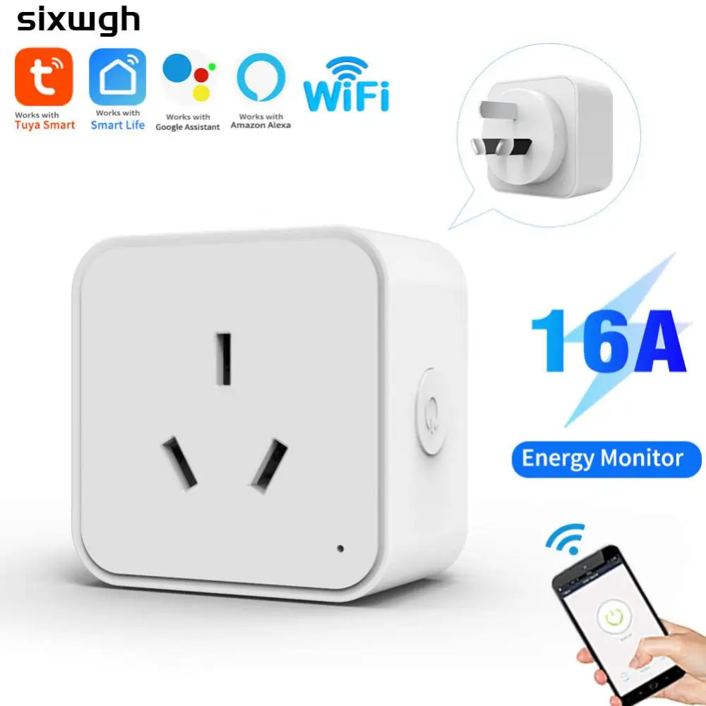 

Corui Tuya WiFi Smart Socket 16A Australian Standard Plug APP Remote Control Voice Control Via Alexa Google Assistant Smart Life