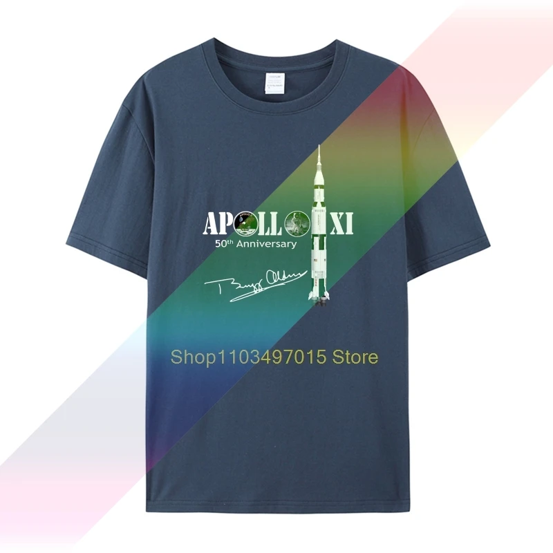Футболка с подписью Аполлон 11 в честь 50-летия Аполлона Астронавт Базз Алдрин
