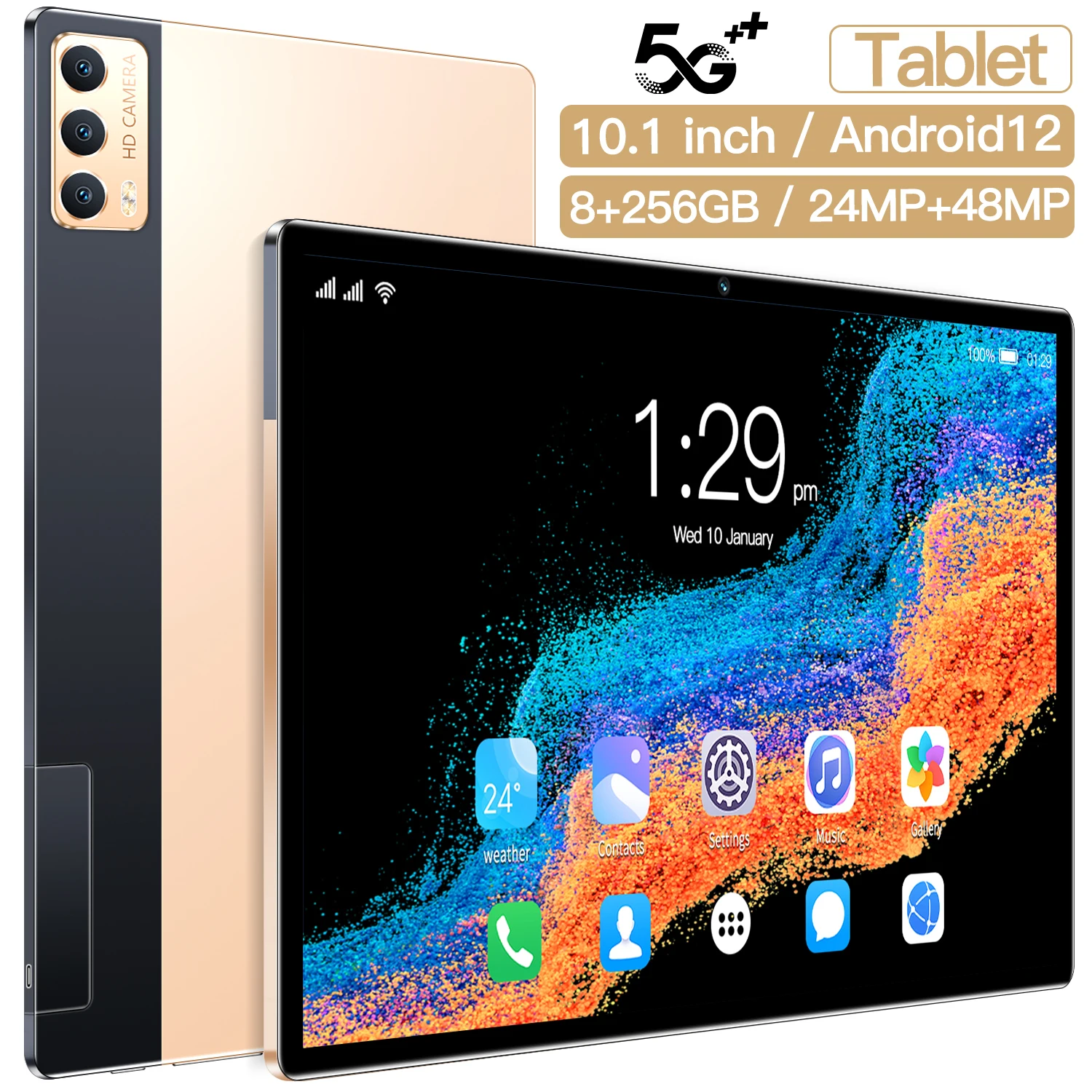 

Tab 13 Tablet Pad 10.1'' FHD+ Display 8GB 256GB MTK Helio G85 Octa Core PC Mode 8000mAh 13MP Camera Android 12