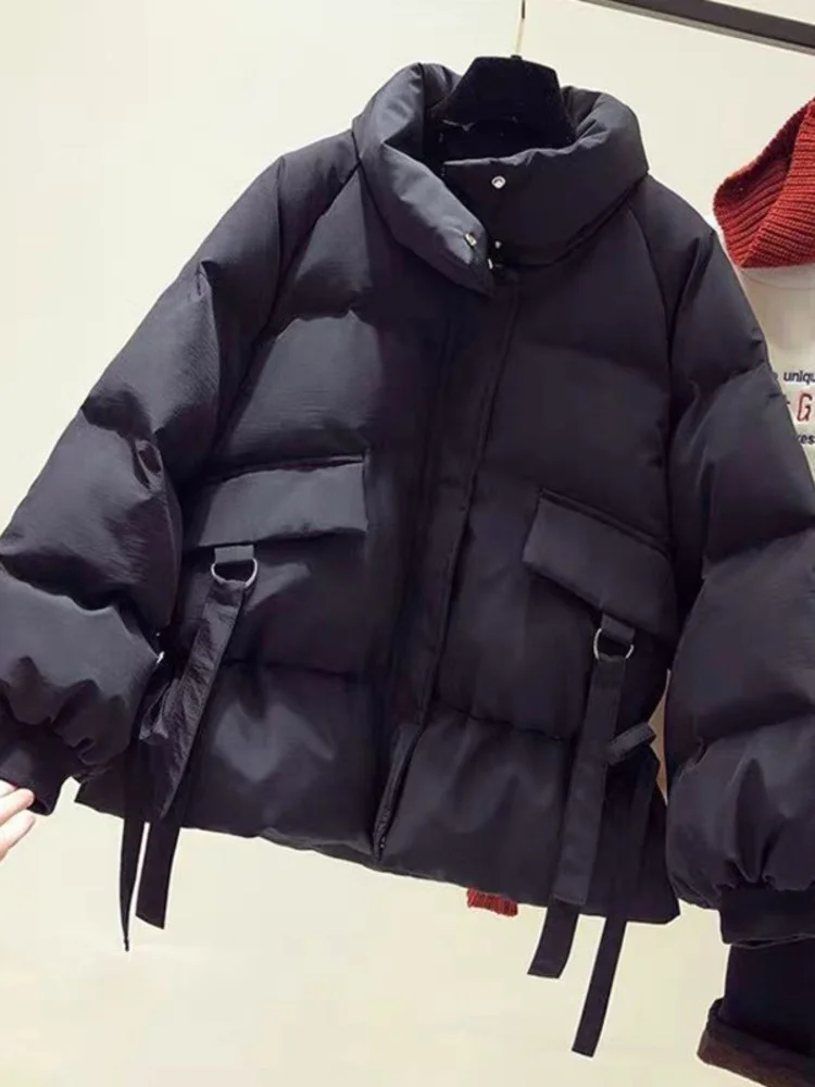 Женская зимняя куртка оверсайз с хлопковой подкладкой