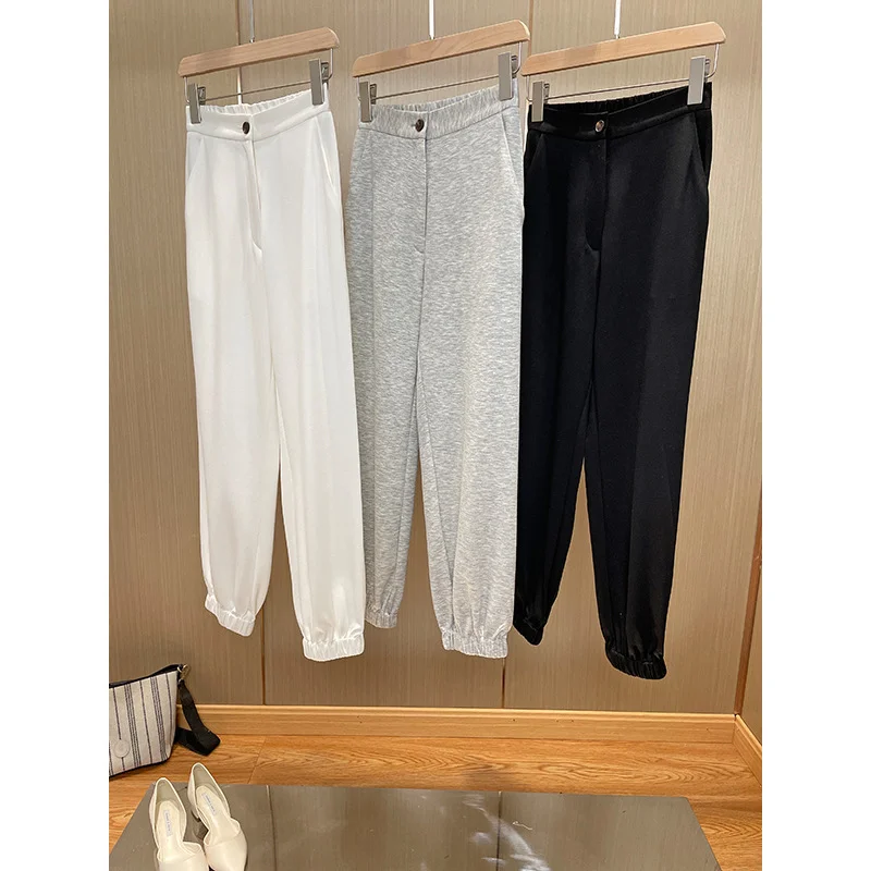 Spring and Summer New Air Pants Loose and Comfortable Elastic Waist Sports Casual Pants for Women