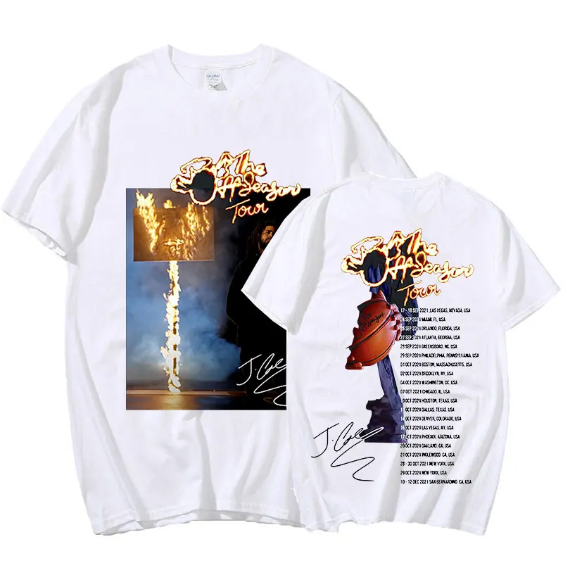

J Cole The Off Season Tour 2022 Graphic Print Men Women T-shirts Harajuku Oversized T Shirt Summer Short Sleeve Streetwear Tops