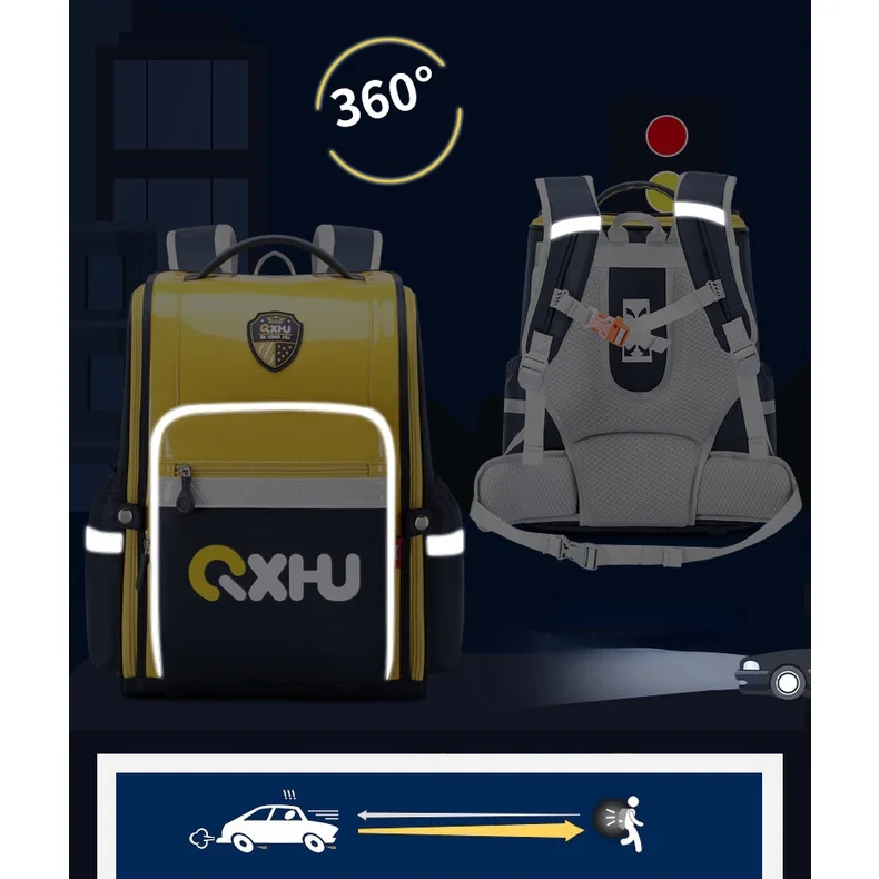 British Style Children Students Space Panelled Backpacks New Primary Girl Boy Simple Schoolbags for Grade 3-6  Kids Fashion Bags