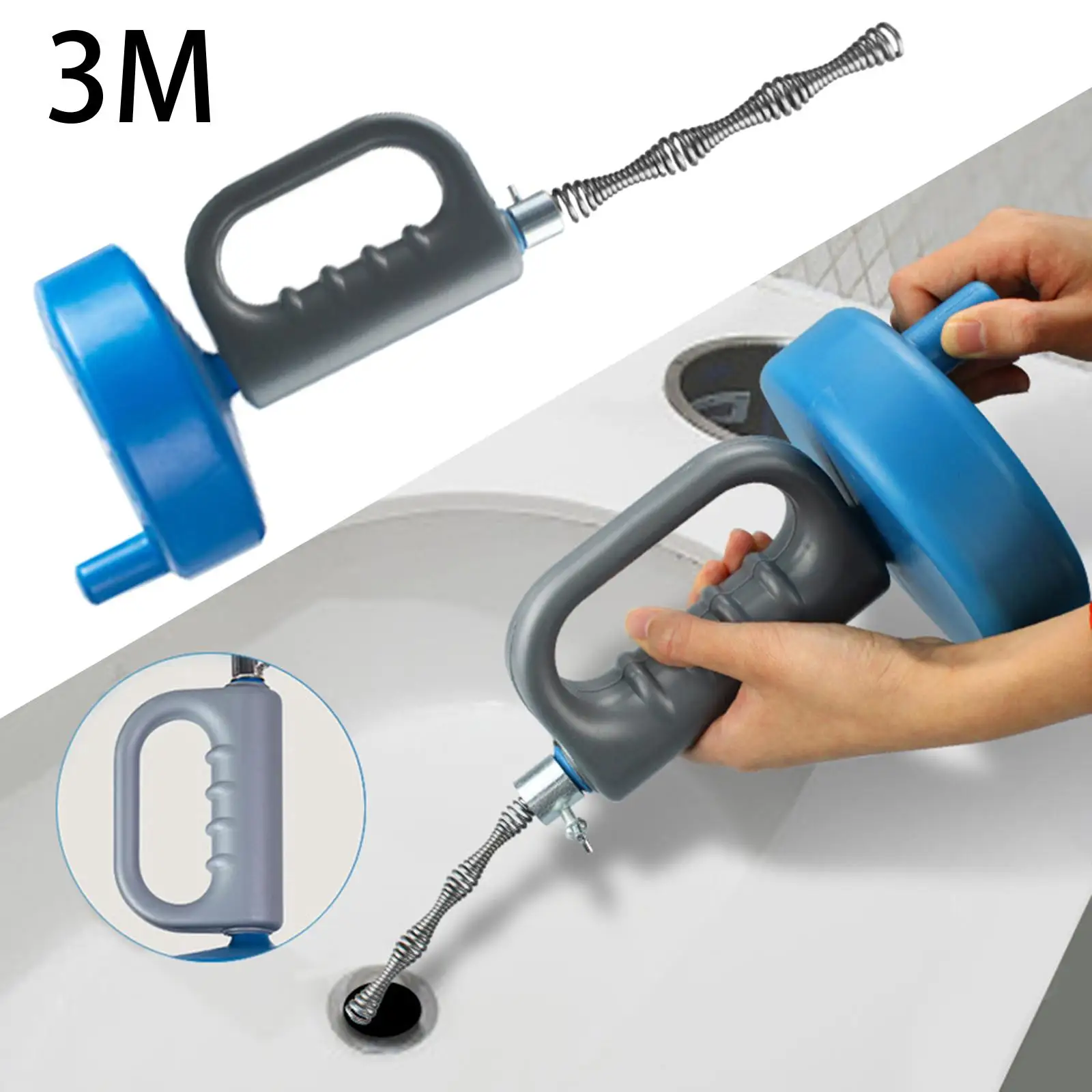 

Plumbing Snake Drain Auger Sink Auger Hair Clog Remover Snake Drain Cleaner Drainsoon Auger for Bath Toilets Kitchen and Shower