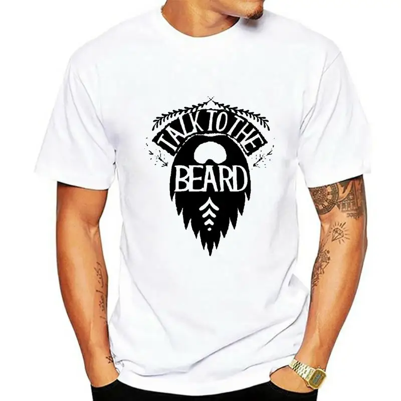 

Talk To The Beard T Shirt Pirate Punk Saying Vintage Slogan Gift Tee 93