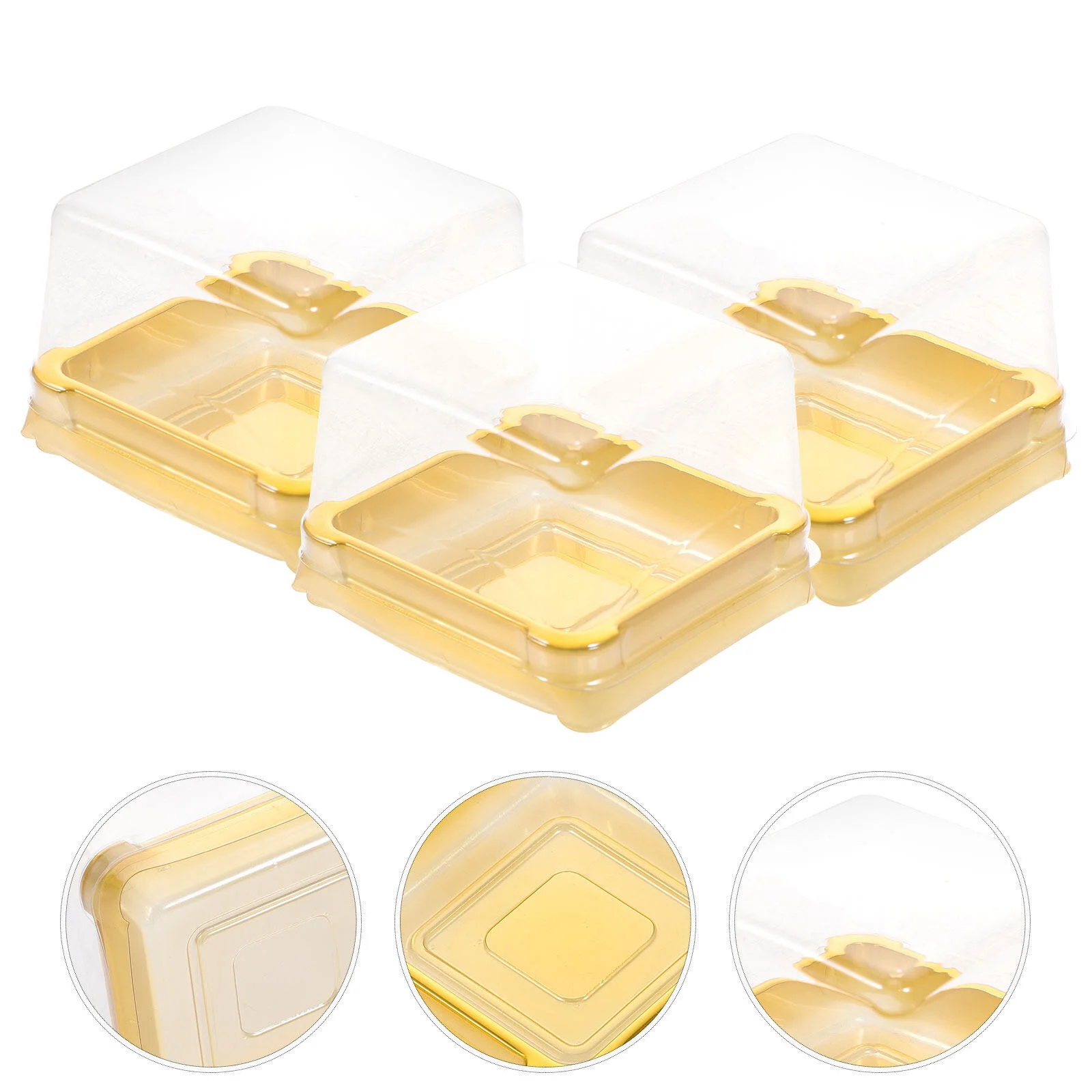 

50 Pcs Mooncake Packing Cheese Container Stand Egg Yolk Crisp Box Boxes Baby Round Gift