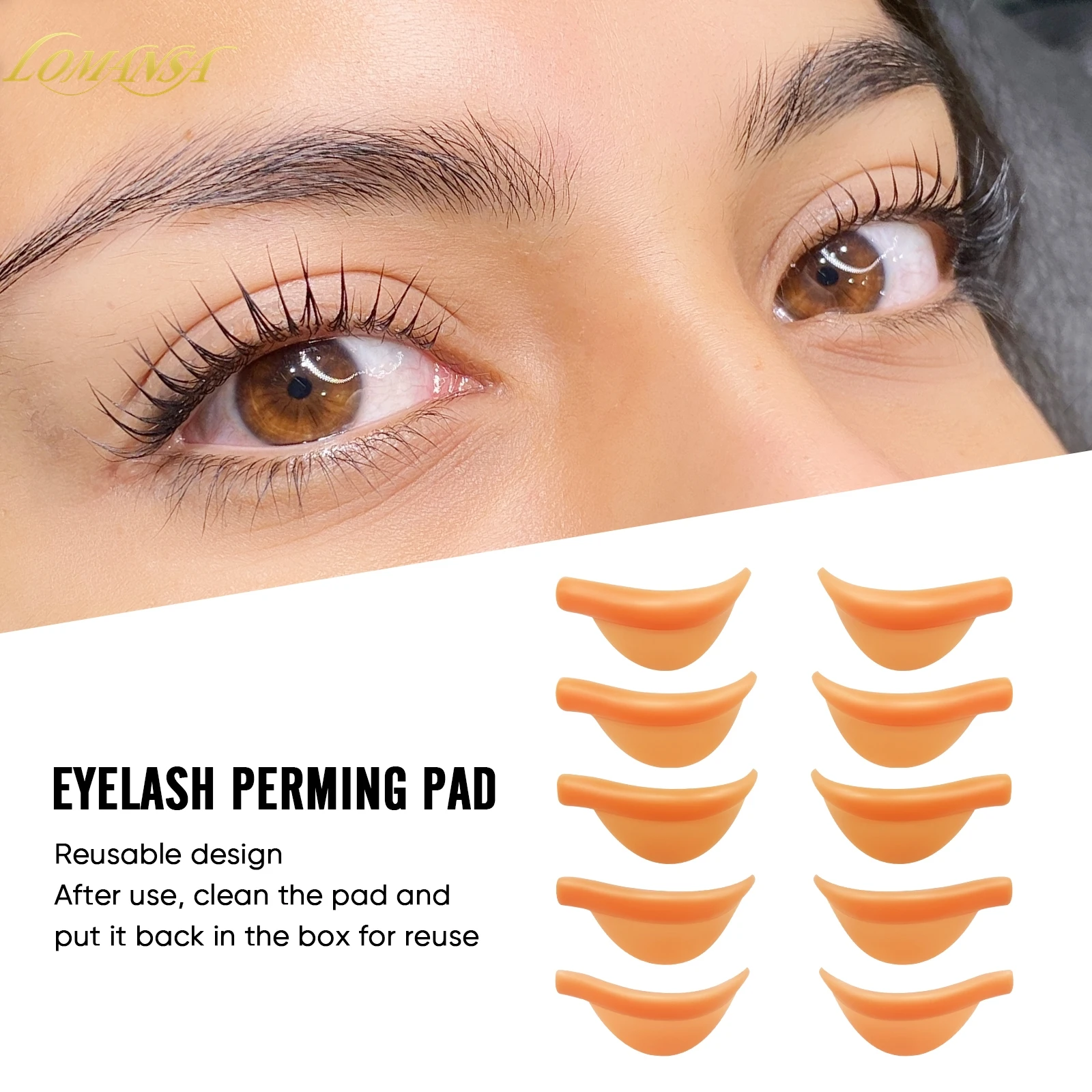 Lomansa 5 Пар U Curl Силиконовая Подушка Накладные Ресницы Аксессуары Липкие Стебли 3D